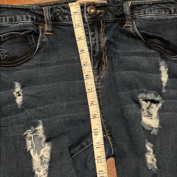 Highway Jeans Blue Ankle Cropped Distressed Denim - Picture 12 of 14